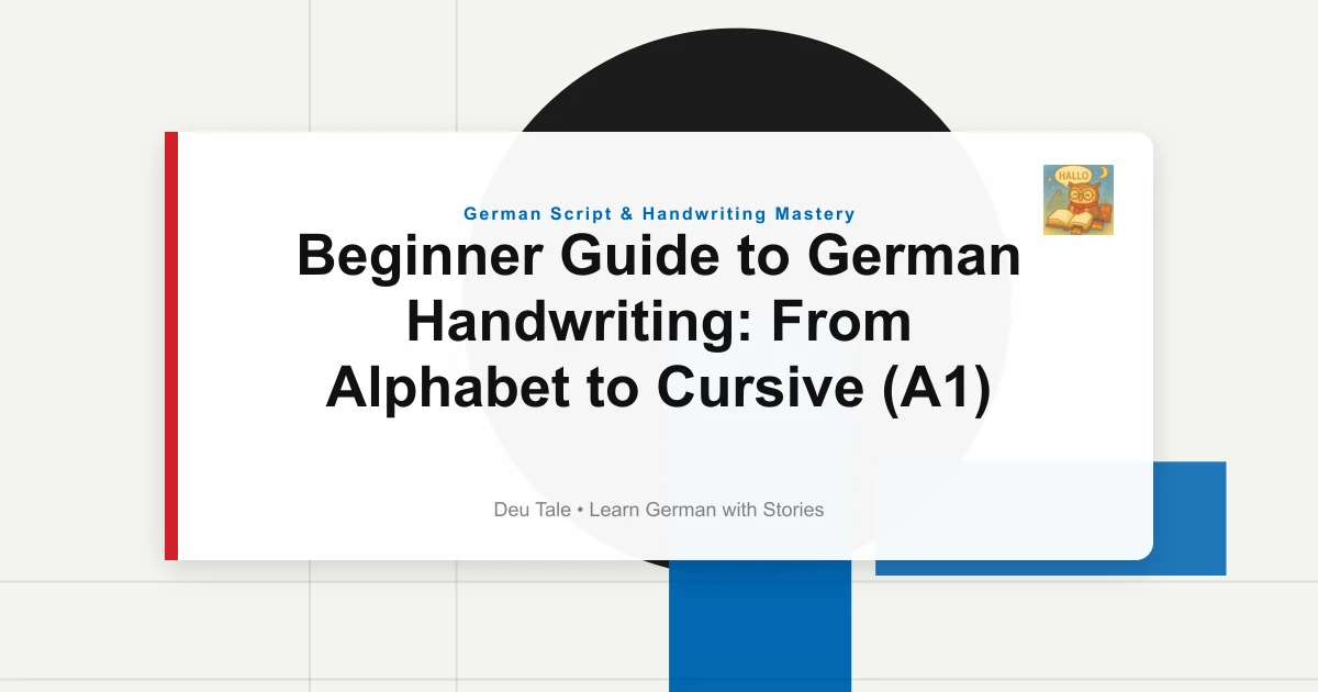 Beginner Guide to German Handwriting: From Alphabet to Cursive (A1)