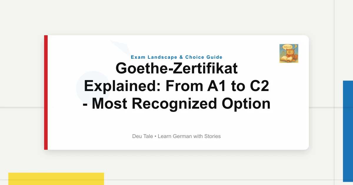 Goethe-Zertifikat Explained: From A1 to C2 - Most Recognized Option