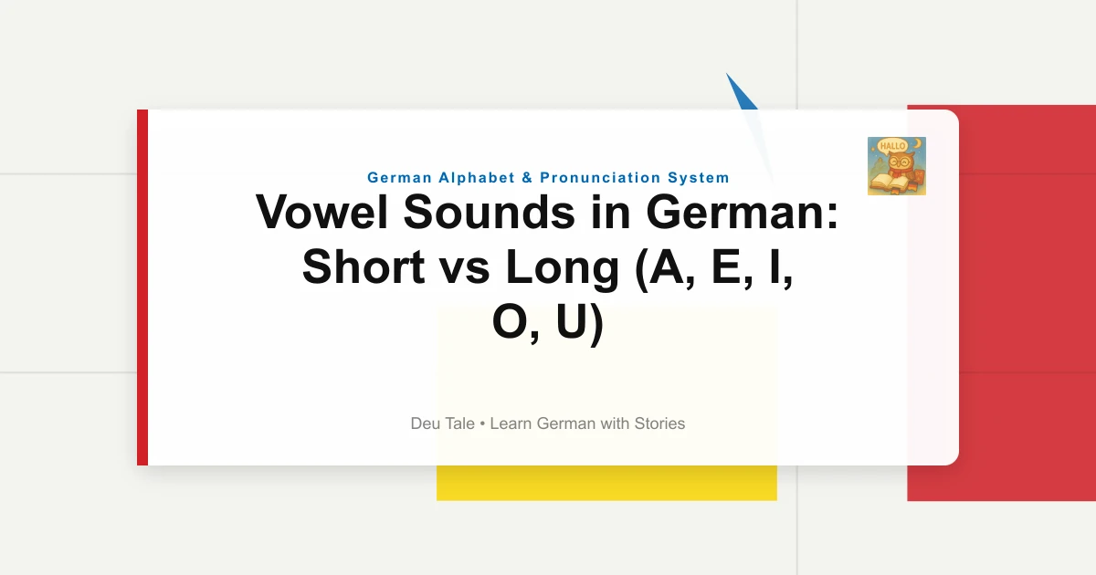 Vowel Sounds in German: Short vs Long (A, E, I, O, U) 