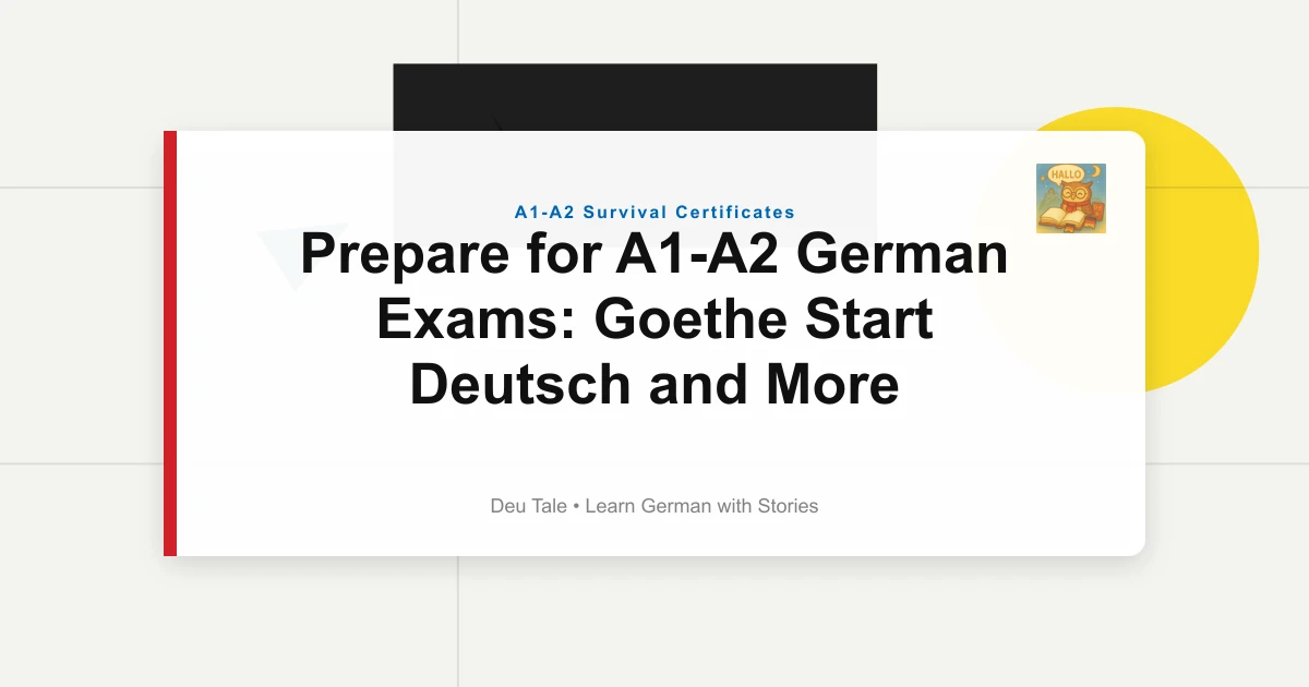 Prepare for A1-A2 German Exams: Goethe Start Deutsch and More