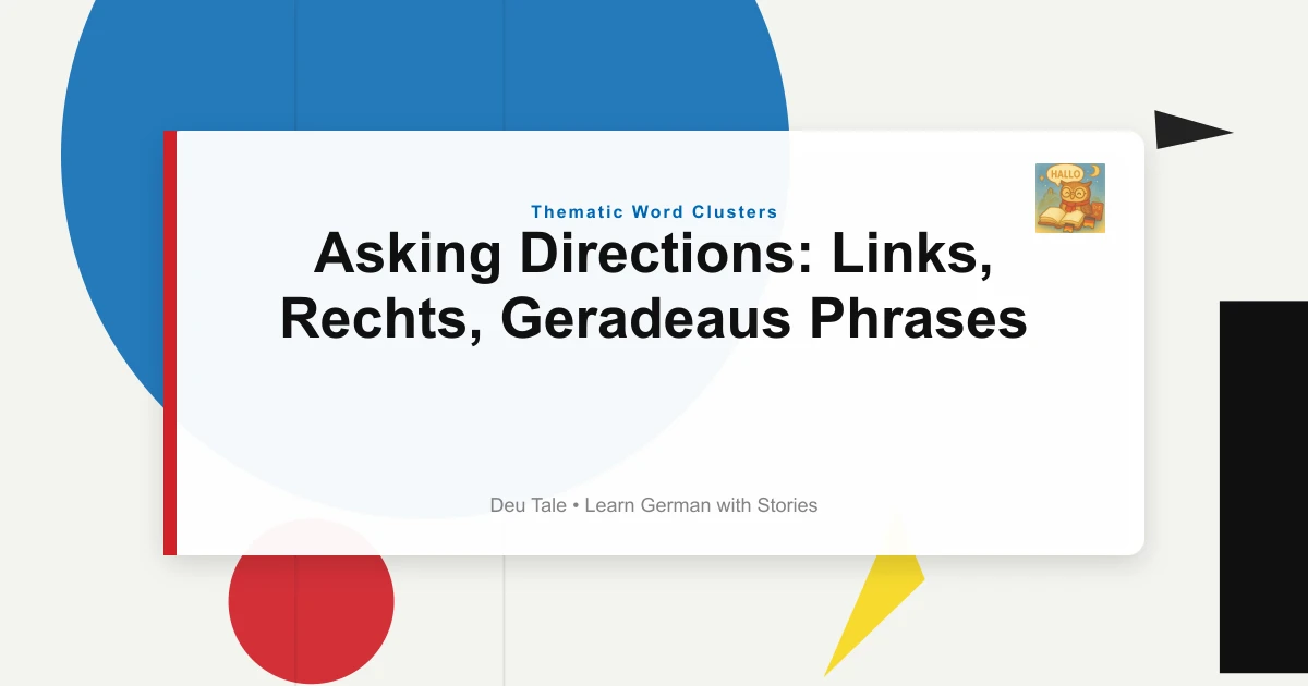 Featured image for Asking Directions: Links, Rechts, Geradeaus Phrases 