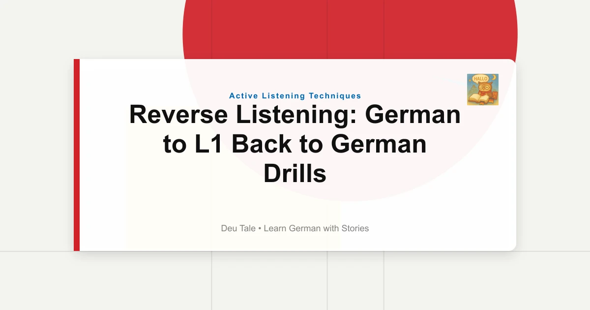 Featured image for Reverse Listening: German to L1 Back to German Drills