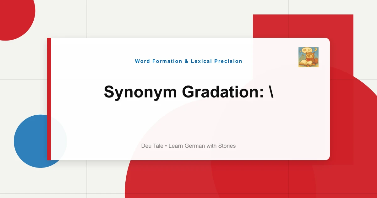 Featured image for Synonym Gradation: "Sagen" to "Äußern" to "Behaupten" Levels