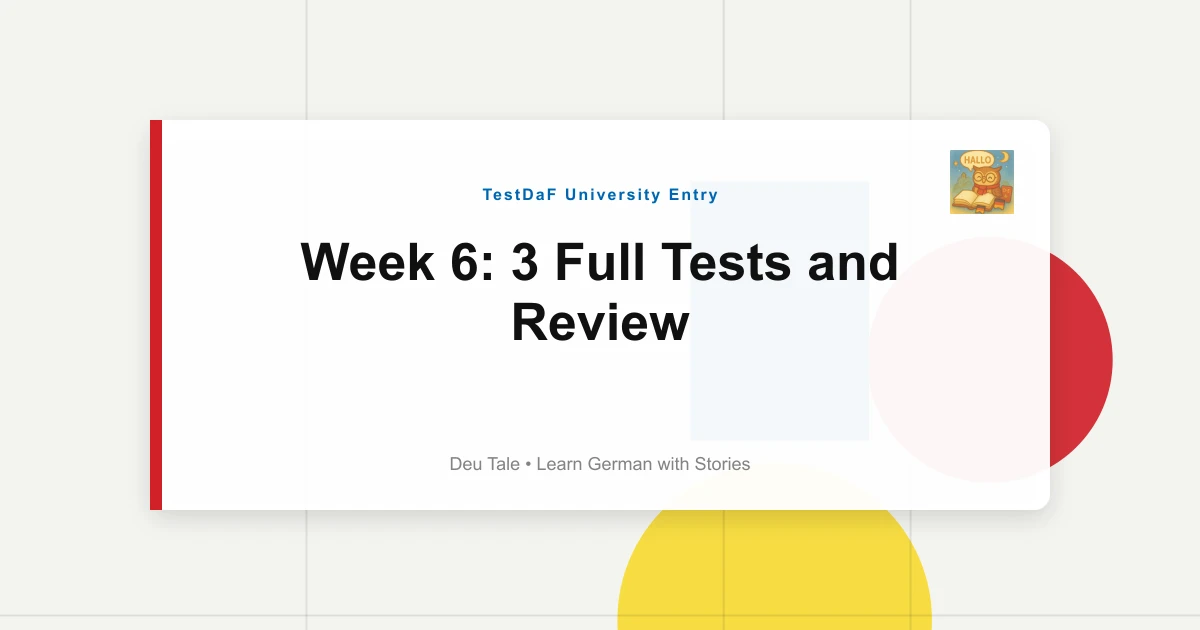 Week 6: 3 Full Tests and Review