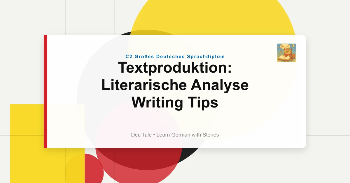 Textproduktion: Literarische Analyse Writing Tips