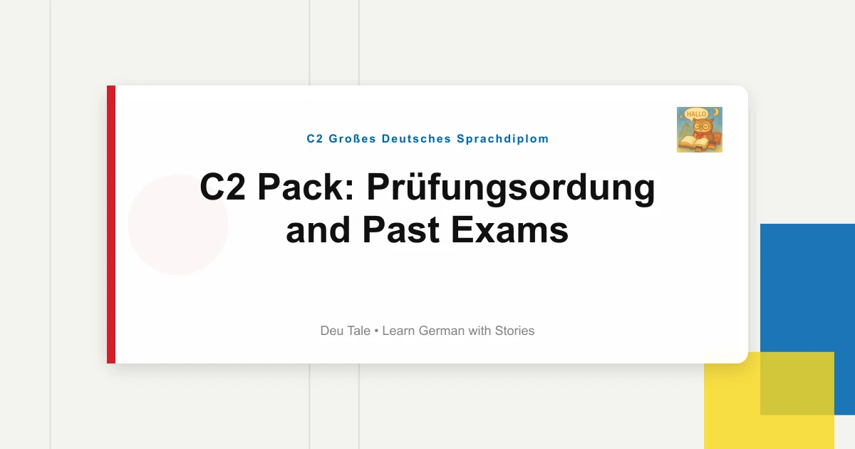 C2 Pack: Prüfungsordung and Past Exams