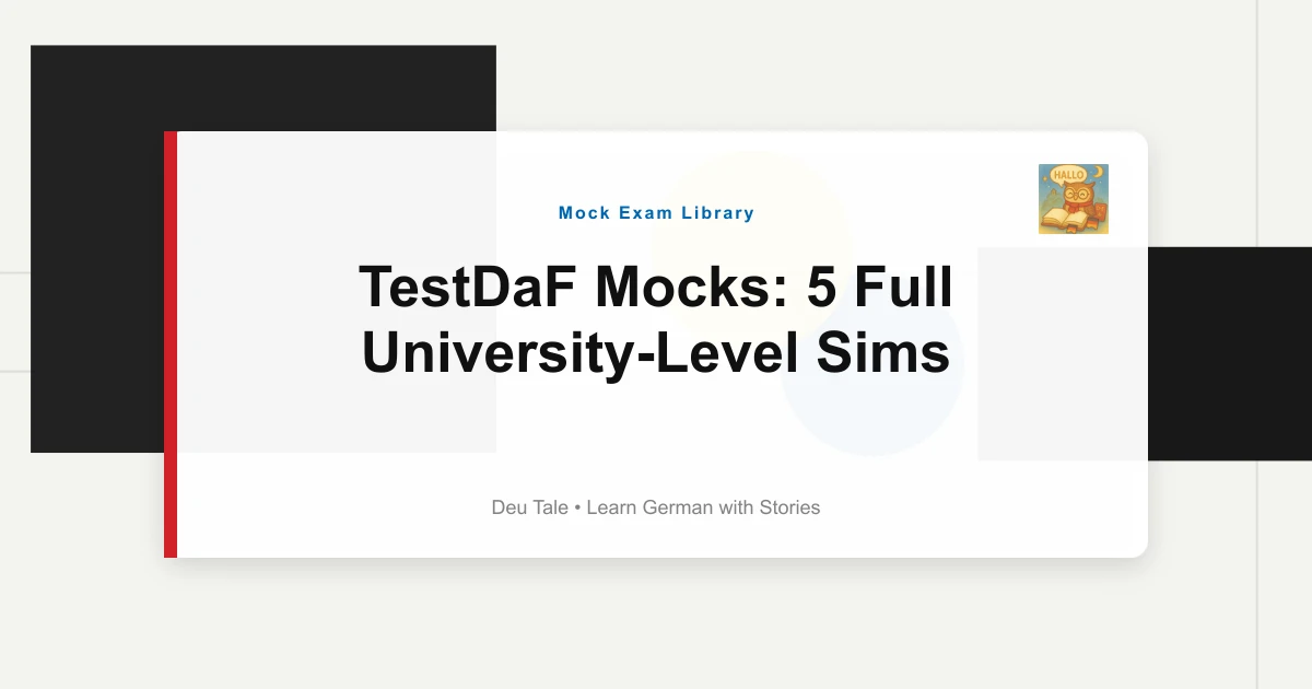 TestDaF Mocks: 5 Full University-Level Sims